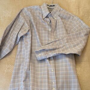 Classic Blue and White Checkered Men's Shirt